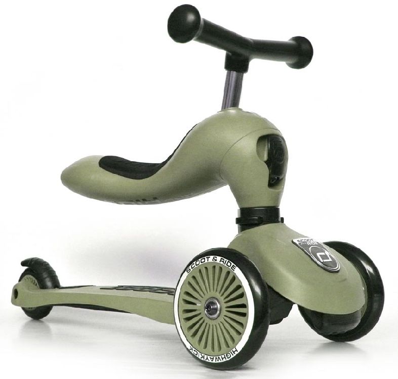 Scoot & Ride Highwaykick 1 Kickboard con sedile Verde Oliva