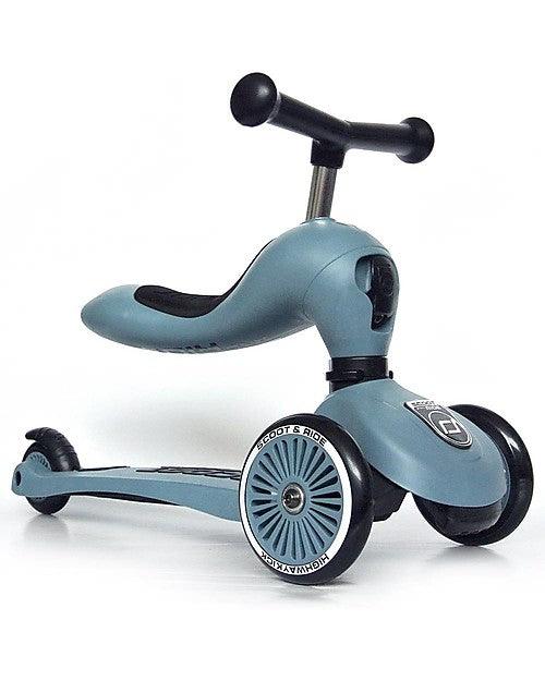 Scoot & Ride - Highwaykick 1 Blu acciaio Kickboard con Sedile - NaturGiocando