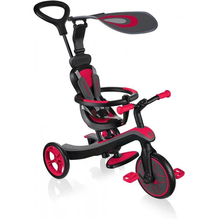 Globber  EXPLORER TRIKE 4in1 - Triciclo & balance bike Rosso - EmotionsToy